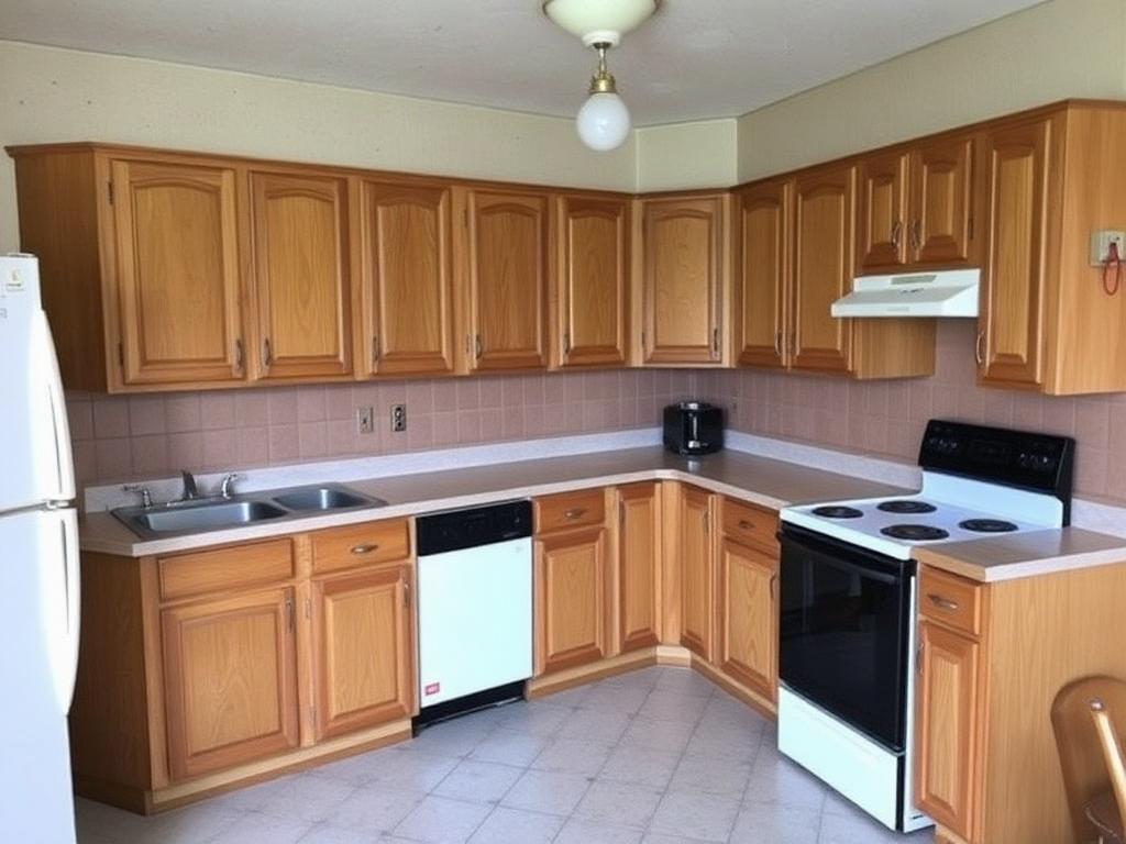 Warm Shaker Kitchen before